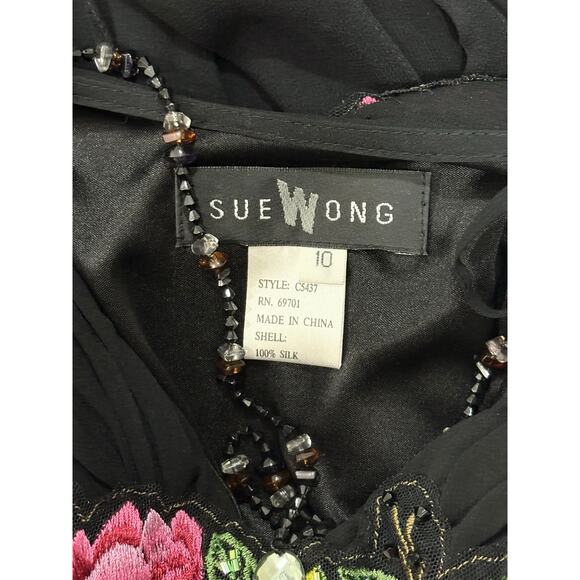 Sue Wong Embellished Mino Dress in Boack Size 10 - Picture 11 of 11